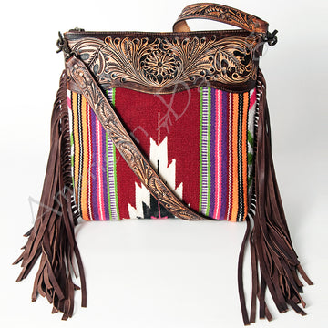 American Darling Signature Crossbody Hand Tooled Saddle Blanket Genuine Leather Women Bag Western Handbag Purse